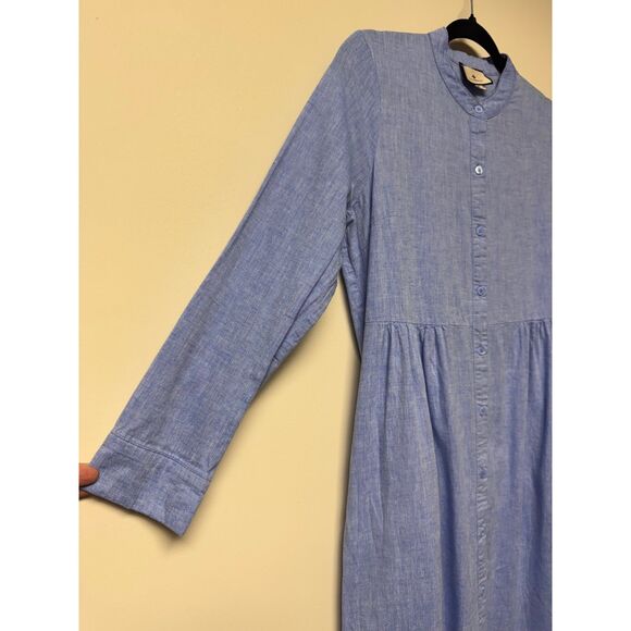 TUCKERNUCK Chambray Linen Lydell Maxi Dress, Sz XS - Picture 5 of 12